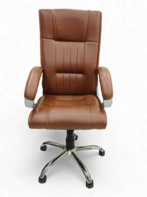 Dell Revolving Office Chair in PU Leather in Black & Leather Color