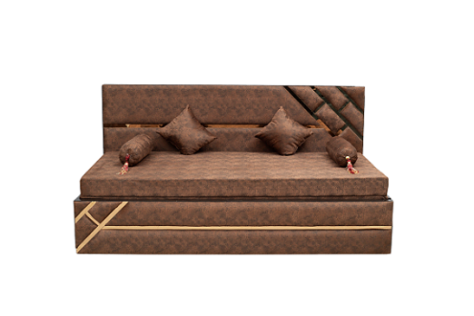 Revolt Divan Cum Bed with Wood and Fabric