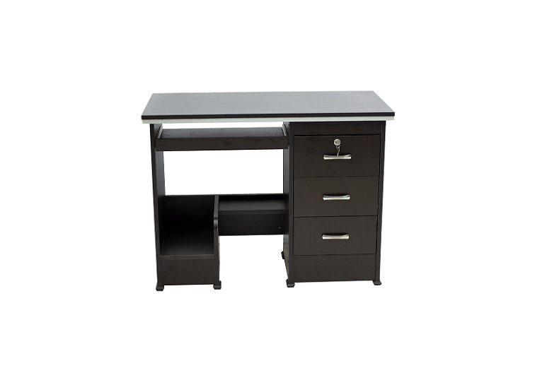 Logan (S) Computer Table wit Engineered Wood in Dark Chocolate Color