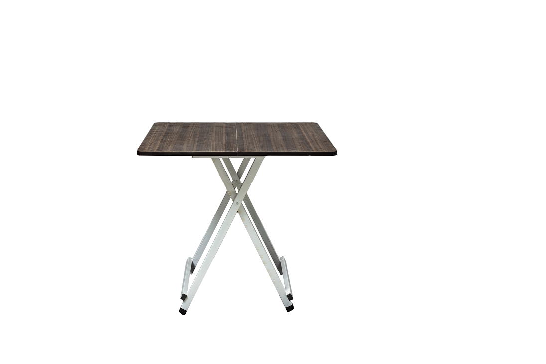 Kotak Foldable Square Table with Engineered Wood in Walnut Color