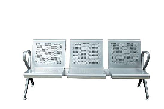 Creta Lounge Chair 3 Seater in Metal Finish in Ash Color