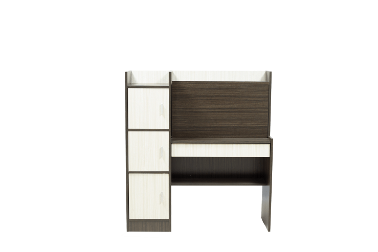 Oracle Study Table with Engineered Wood in Walnut & Biege Color