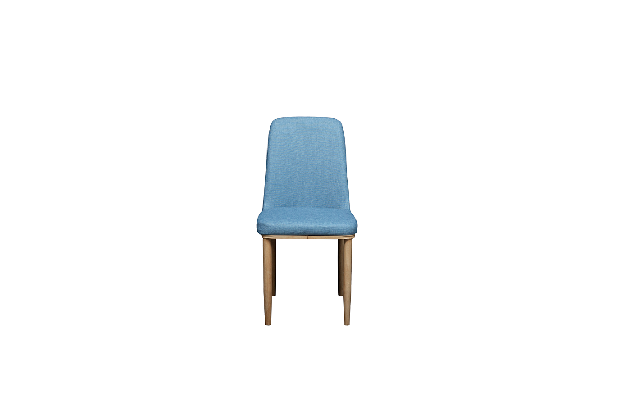 Finch Blue Chair with Metal & Fabric