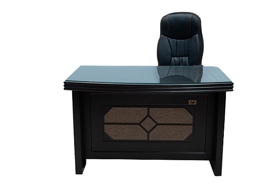 Master Office Table with MDF in Dark Chocolate Color