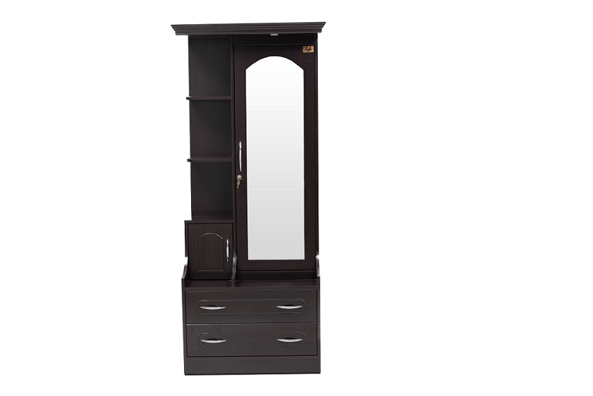 Minca Dresser with MDF & PU in Dark Chocolate Color