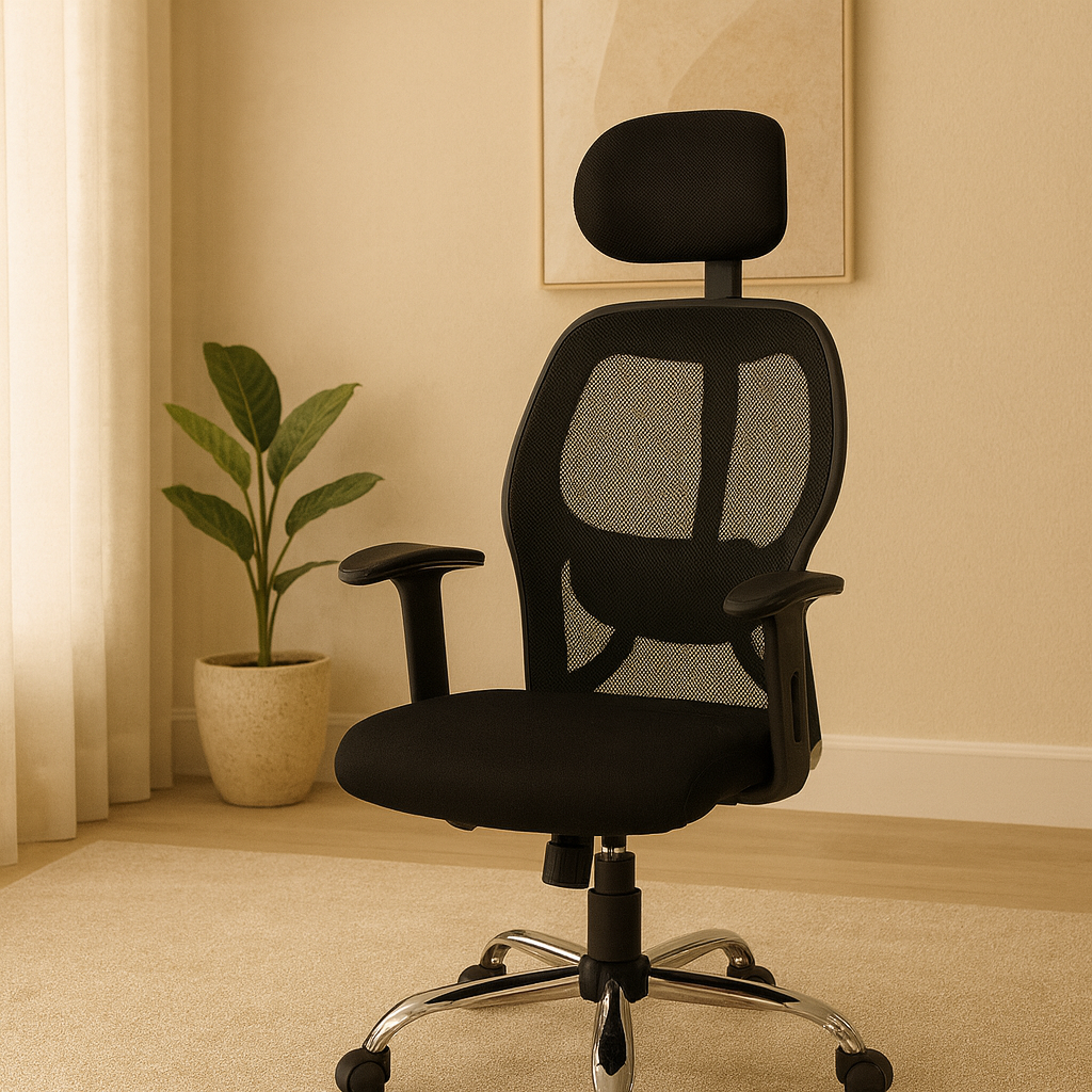 Authority Revolving Office Chair in Black Mesh