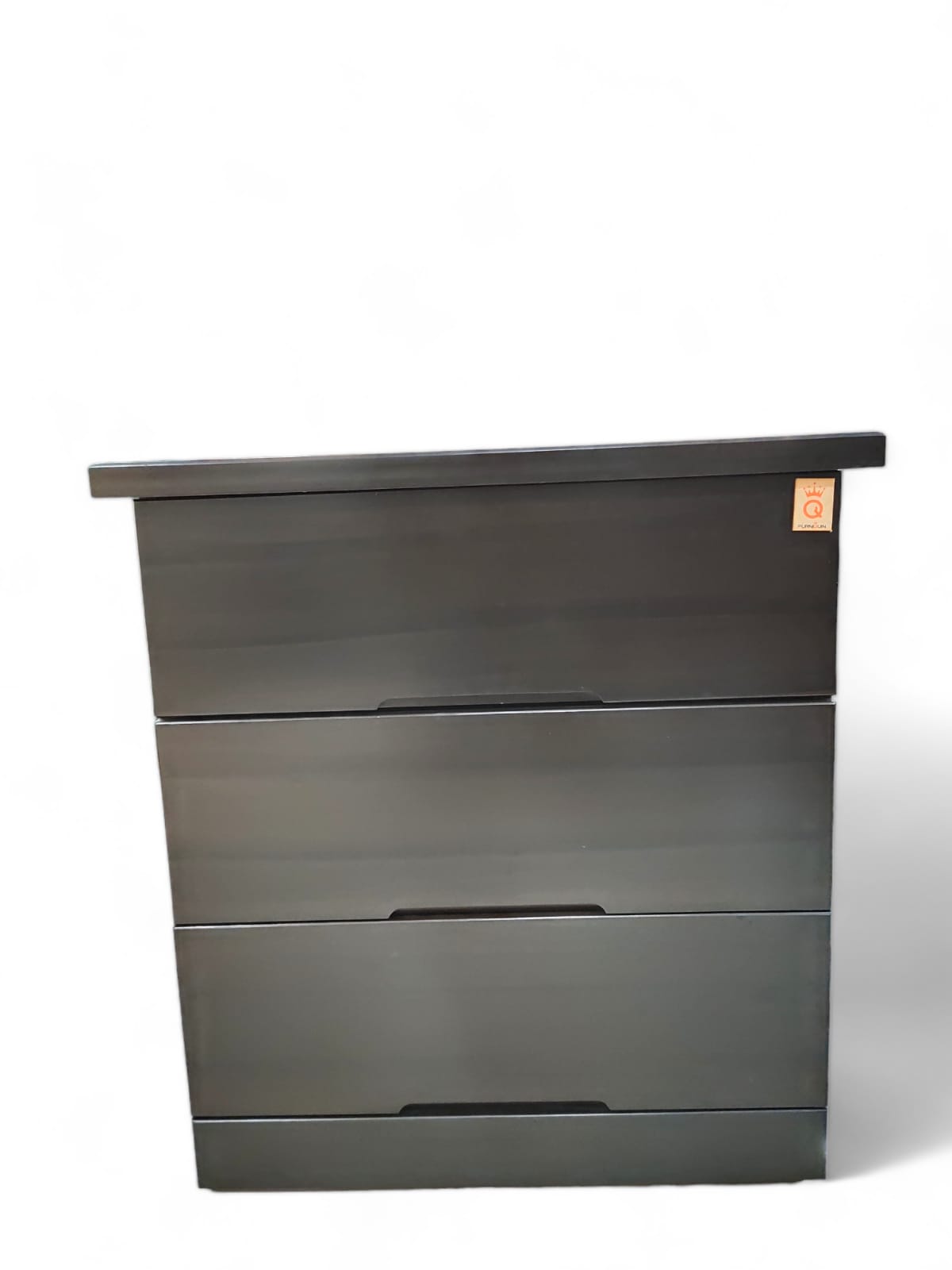 Walter Multiutility with 3 Drawer Glass Top MDF