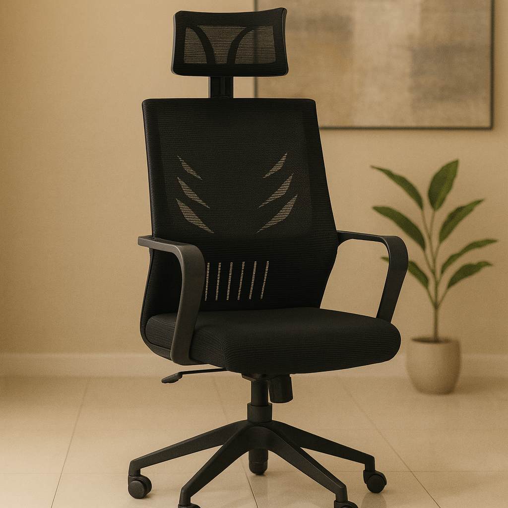 Venio Black Revolving Office Chair